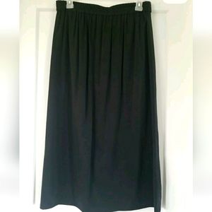 J Crew Black Midi Skirt Universal Thread Cupro Size Small with Pockets